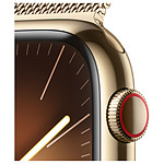Montre connectée Apple Watch Series 9 GPS + Cellular - Acier Inoxydable Or - Bracelet Milanais - 41 mm  - Autre vue