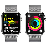 Montre connectée Apple Watch Series 9 GPS + Cellular - Acier Inoxydable Argent - Bracelet Milanais - 41 mm - Autre vue