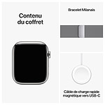 Montre connectée Apple Watch Series 9 GPS + Cellular - Acier Inoxydable Argent - Bracelet Milanais - 45 mm - Autre vue