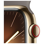 Montre connectée Apple Watch Series 9 GPS + Cellular - Acier Inoxydable Or - Bracelet Sport Band Argile - 41 mm - Taille M/L - Autre vue