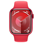 Montre connectée Apple Watch Series 9 GPS - Aluminium (PRODUCT)RED - Bracelet Sport Band - 41 mm - Taille M/L  - Autre vue