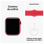 Montre connectée Apple Watch Series 9 GPS + Cellular - Aluminium (PRODUCT)RED - Bracelet Sport Band - 41 mm - Taille S/M - Autre vue