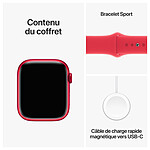 Montre connectée Apple Watch Series 9 GPS - Aluminium (PRODUCT)RED - Bracelet Sport Band - 41 mm - Taille M/L  - Autre vue