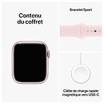 Montre connectée Apple Watch Series 9 GPS + Cellular - Aluminium Rose - Bracelet  Sport - 41 mm - Taille M/L - Autre vue
