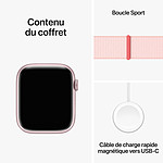 Montre connectée Apple Watch Series 9 GPS + Cellular - Aluminium Rose - Bracelet Boucle Sport - 45 mm  - Autre vue