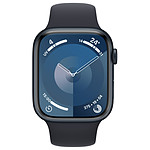 Montre connectée Apple Watch Series 9 GPS + Cellular - Aluminium Minuit - Bracelet Sport Band Bleu - 45 mm - Taille S/M - Autre vue