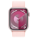 Montre connectée Apple Watch Series 9 GPS - Aluminium Rose - Bracelet Boucle Sport - 41 mm  - Autre vue