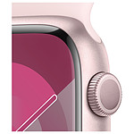 Montre connectée Apple Watch Series 9 GPS - Aluminium Rose - Bracelet Sport Band Rose - 41 mm - Taille M/L  - Autre vue