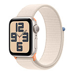 Apple Watch SE GPS (2023) (Lumière stellaire - Bracelet Sport Loop Lumière stellaire) - 40 mm
