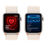 Montre connectée Apple Watch SE GPS (2023) (Lumière stellaire - Bracelet Sport Loop Lumière stellaire) - 40 mm - Autre vue