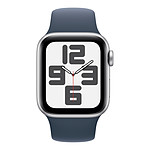 Montre connectée Apple Watch SE GPS + Cellular (2023) (Argent - Bracelet Sport Band Bleu orage) - 40 mm - Taille M/L - Autre vue