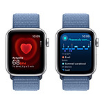 Montre connectée Apple Watch SE GPS + Cellular (2023) (Argent - Bracelet Sport Loop Bleu d'hiver) - 40 mm - Autre vue