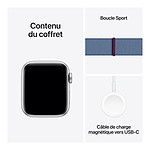 Montre connectée Apple Watch SE GPS (2023) (Argent - Bracelet Sport Loop Bleu d'hiver) - 40 mm - Autre vue