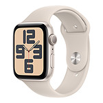 Apple Watch SE GPS (2023) (Lumière stellaire - Bracelet Sport Band Lumière stellaire) - 44 mm - Taille M/L