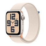 Apple Watch SE GPS (2023) (Lumière stellaire - Bracelet Sport Loop Lumière stellaire) - 44 mm