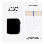Montre connectée Apple Watch SE GPS (2023) (Lumière stellaire - Bracelet Sport Loop Lumière stellaire) - 44 mm - Autre vue