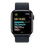 Montre connectée Apple Watch SE GPS (2023) (Minuit - Bracelet Sport Loop Minuit) - 44 mm - Autre vue