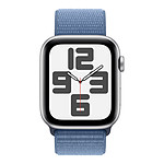 Montre connectée Apple Watch SE GPS (2023) (Argent - Bracelet Sport Loop Bleu d'hiver) - 44 mm - Autre vue