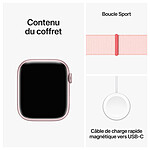 Montre connectée Apple Watch Series 9 GPS + Cellular - Aluminium Rose - Bracelet Boucle Sport - 41 mm  - Autre vue