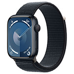 Montre connectée Apple Watch Series 9 GPS - Aluminium Minuit - Bracelet  Boucle Sport - 45 mm  - Autre vue