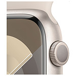 Montre connectée Apple Watch Series 9 GPS - Lumière Stellaire - Bracelet  Sport - 41 mm - Taille M/L  - Autre vue