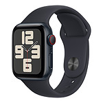 Apple Watch SE GPS + Cellular (2023) (Minuit - Bracelet Sport Band Minuit ) - 40 mm - Taille S/M