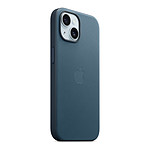 Coque et housse Apple Coque en tissage fin avec MagSafe pour iPhone 15 - Bleu Pacifique - Autre vue