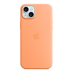Coque et housse Apple Coque en silicone avec MagSafe pour iPhone 15 Plus - Sorbet à l'orange - Autre vue
