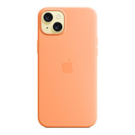 Coque et housse Apple Coque en silicone avec MagSafe pour iPhone 15 Plus - Sorbet à l'orange - Autre vue