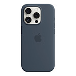 Coque et housse Apple Coque en silicone avec MagSafe pour iPhone 15 Pro - Bleu orage - Autre vue