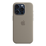 Coque et housse Apple Coque en silicone avec MagSafe pour iPhone 15 Pro - Argile - Autre vue