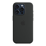 Coque et housse Apple Coque en silicone avec MagSafe pour iPhone 15 Pro - Noir - Autre vue