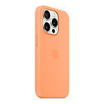 Coque et housse Apple Coque en silicone avec MagSafe pour iPhone 15 Pro - Sorbet à l'orange - Autre vue