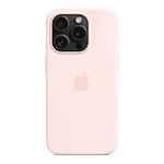 Coque et housse Apple Coque en silicone avec MagSafe pour iPhone 15 Pro - Rose pâle - Autre vue