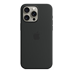 Apple Coque en silicone avec MagSafe pour iPhone 15 Pro Max - Noir