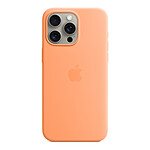 Coque et housse Apple Coque en silicone avec MagSafe pour iPhone 15 Pro Max - Sorbet à l'orange - Autre vue