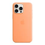 Coque et housse Apple Coque en silicone avec MagSafe pour iPhone 15 Pro Max - Sorbet à l'orange - Autre vue