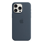 Coque et housse Apple Coque en silicone avec MagSafe pour iPhone 15 Pro Max - Bleu orage - Autre vue