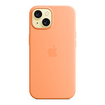 Coque et housse Apple Coque en silicone avec MagSafe pour iPhone 15 - Sorbet à l'orange - Autre vue
