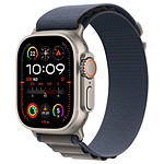 Accessoires montre et bracelet Apple Boucle Alpine Bleu pour Apple Watch 49 mm - Taille M - Autre vue