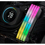 Mémoire Corsair Vengeance RGB Black - 2 x 16 Go (32 Go) - DDR5 6000 MHz - CL28 - Ryzen Edition - Autre vue Mémoire Corsair Vengeance RGB Black - 2 x 16 Go (32 Go) - DDR5 6000 MHz - CL28 - Ryzen Edition - Autre vue