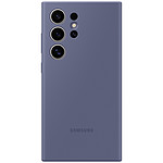 Coque et housse Samsung Coque Silicone Violet Galaxy S24 Ultra - Autre vue