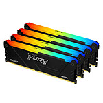 Mémoire Kingston Fury Beast RGB - 4 x 8 Go (32 Go) - DDR4 3200 MHz - CL16 - Autre vue