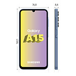 Smartphone Samsung Galaxy A15 (Bleu) - 128 Go - 4 Go - Autre vue