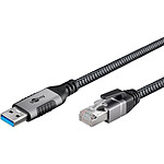 Câble RJ45 Goobay Câble Ethernet USB-A 3.0 vers RJ45 CAT 6 FTP - M/M - 1 m - Autre vue