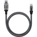 Câble RJ45 Goobay Câble Ethernet USB-A 3.0 vers RJ45 CAT 6 FTP - M/M - 1 m - Autre vue
