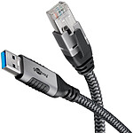 Câble RJ45 Goobay Câble Ethernet USB-A 3.0 vers RJ45 CAT 6 FTP - M/M - 3 m - Autre vue