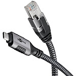 Connectique RJ45 Goobay Câble Ethernet USB-C 3.1 vers RJ45 CAT 6 FTP - M/M - 1 m - Autre vue