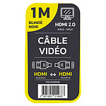 Câble HDMI TEXTORM Câble HDMI 2.0 blindé - Mâle/Mâle - 1 m - Autre vue