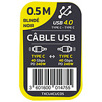 Câble USB TEXTORM Câble USB-C 4.0 40 Gbps - Mâle/Mâle - 1 m - Autre vue